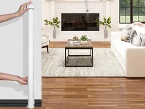 dearlomum Retractable Baby Gate 33.6" Tall Extends 55"-197" Wide Child Safety Gate for Doorways Stairs Hallways Indoor/Outdoor Black/Grey Playpen Nursery Infant Newborn dearlomum Retractable Baby Gate 33.6" Tall Extends 55"-197" Wide Child Safety Gate for Doorways Stairs Hallways Indoor/Outdoor Black/Grey Playpen Nursery Infant Newborn