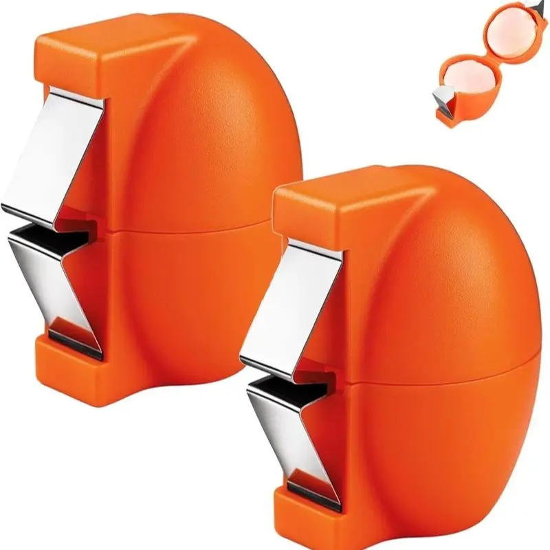 New Egg Shell Opener, 2pcs Stainless Steel Egg Cracker Tool, Multifunctional for Raw & Hard-Boiled Eggs, Handheld Kitchen Gadget