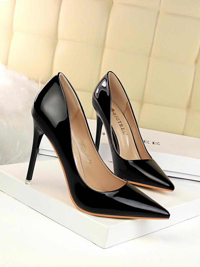 Women's Fashionable Texture Metal Stiletto Heels, Elegant Pointed Toe High Heels for Party, Banquet, Fashion Shoes for Party, Banquet, High Heel Pumps