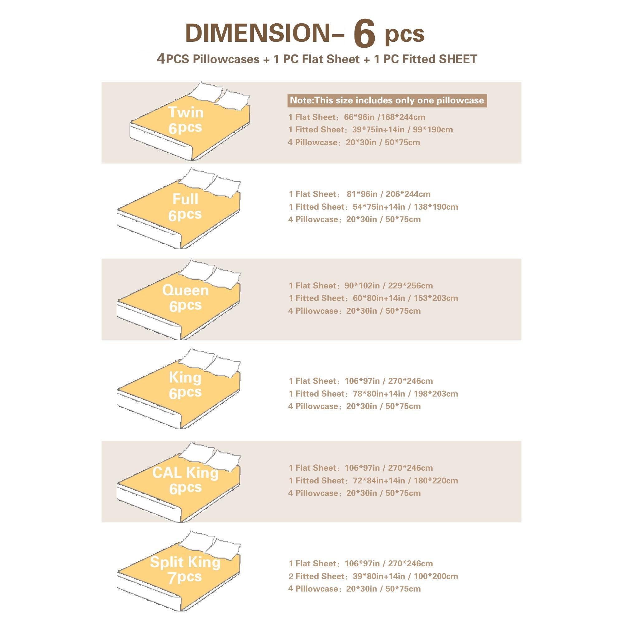 6-piece 100% polyester satin bed sheet set, including (1 fitted sheet + 1 flat sheet + 4 pillowcases), complete bedding set, solid color, machine washable - bedroom essentials, suitable for single, double, king, and queen size beds.