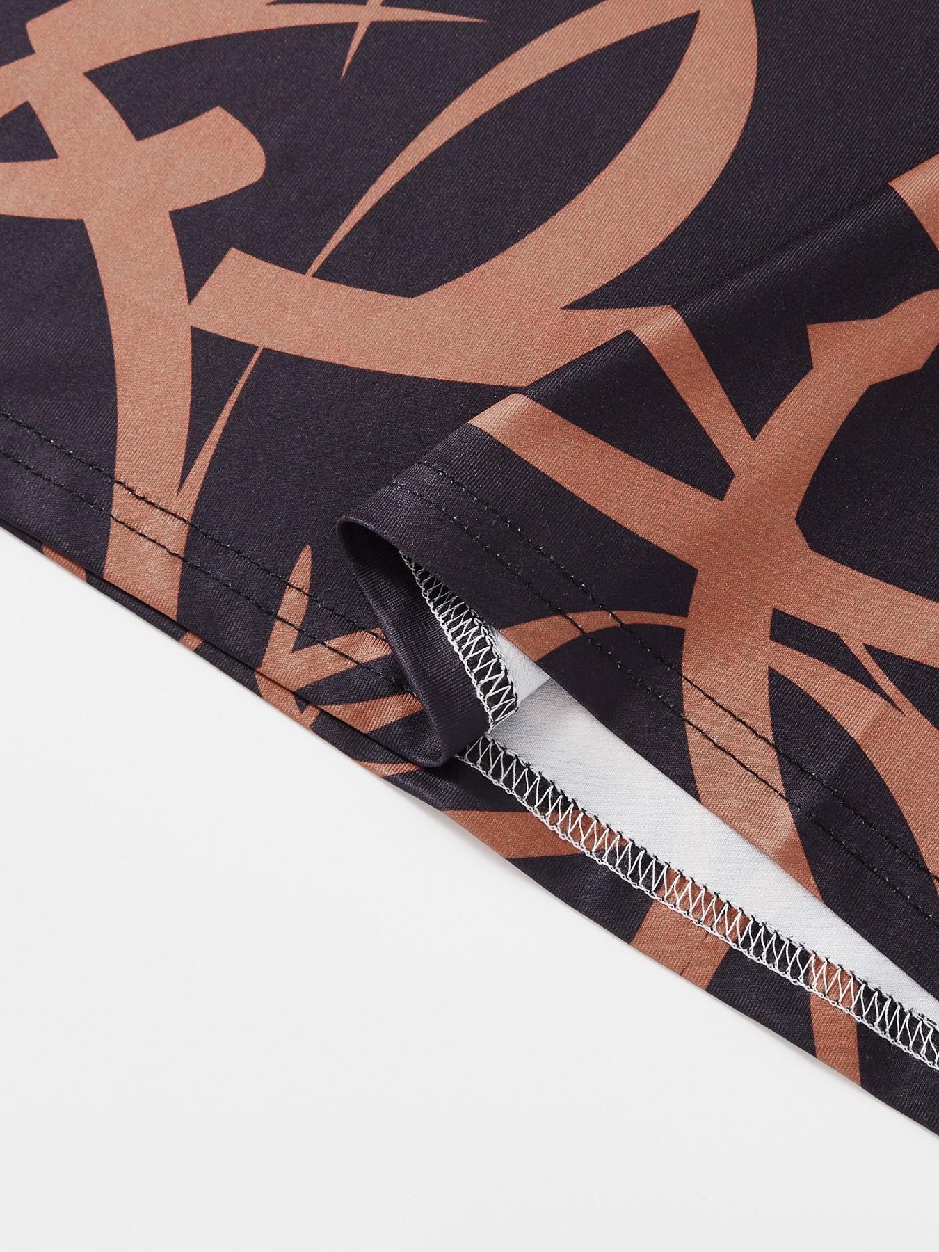 Plus Size Women Abstract Print Bodycon Midi Dress, Short Sleeve Sexy Slim Fit Dress, Trendy Fashion for Everyday Wear