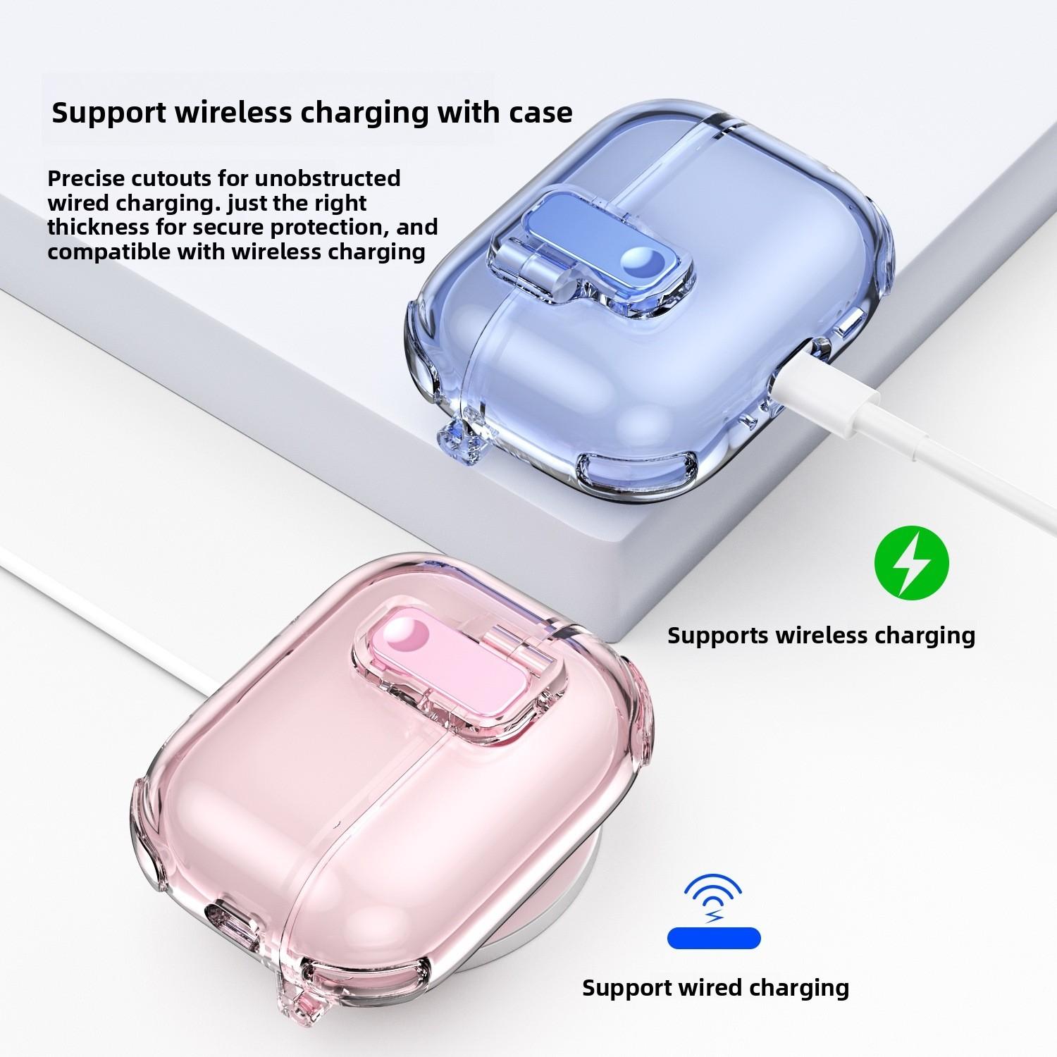 Compatible with Airpodspro3/pro2 Apple protective case, 3rd generation automatic pop-up cover, 4th generation Bluetooth earphone case