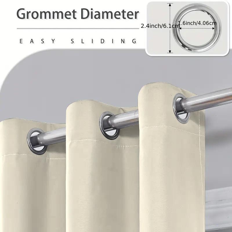 1 piece, 100% blackout and sun protection curtain, modern romantic minimalist solid color polyester material film lining, making the interior darker, top perforated hanging method, suitable for bedrooms, dining rooms, living rooms, kitchens