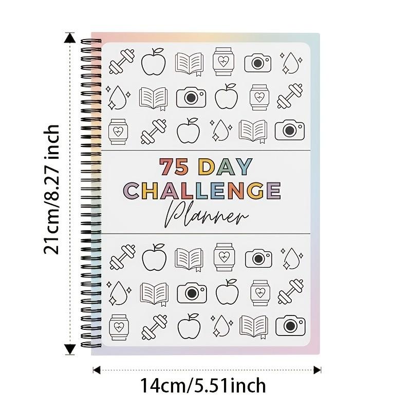 Fitness Transformation Notebook & Habit Tracker - All-in-One Wellness Journal for Daily Goals, Meal Plans, Workout Progress & Body Measurements, Motivational Organizer with Weekly Reflection Pages