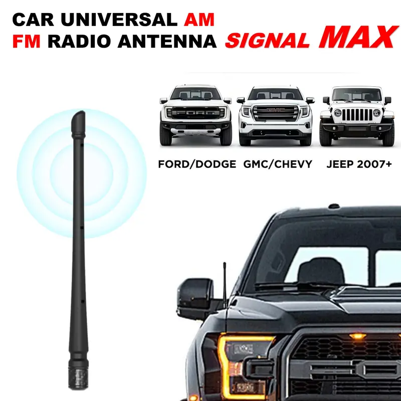 Universal Car Radio, Optimized Fm/am Reception, 360° Signal Capture, Compatible with Ford, Jeep, Chevrolet, No Drilling Installation, Car Electronic Accessory
