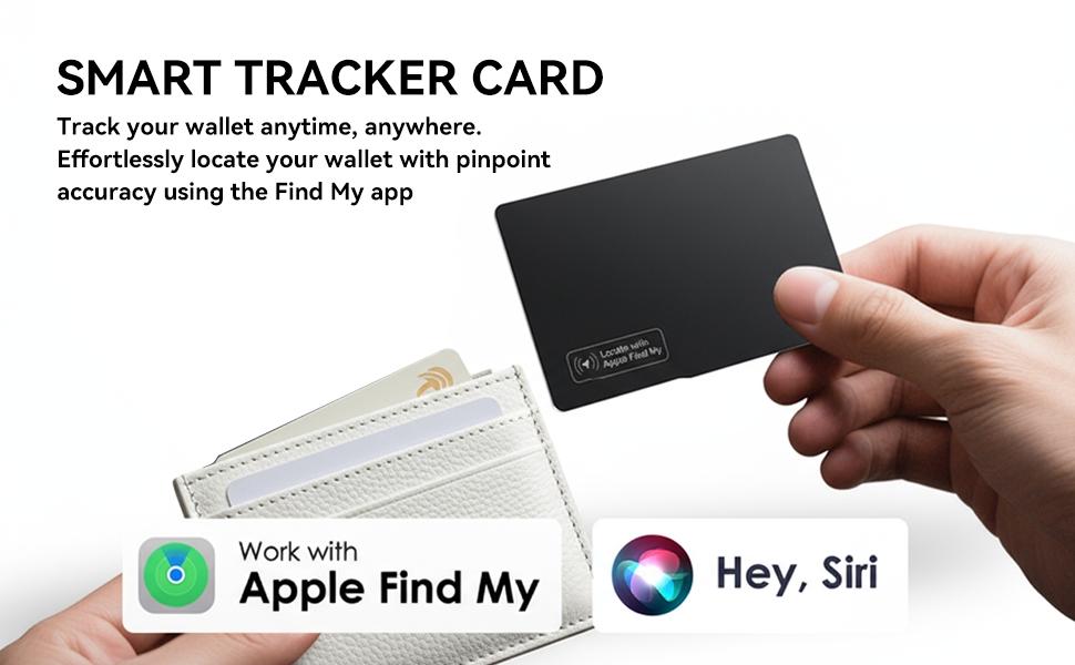 Wallet Tracker Card, Wireless-Charging Wallet Locator, Smart Tracker for Wallet (iOS Only), Wireless Positioning Tracker for Luggage, Phone, Passport and Other Items #GLOBAL PICKS