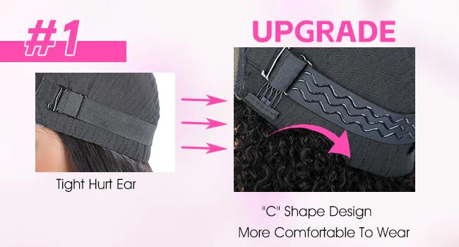 Afro Kinky Curly Glueless Wig 5x5 Bleached Knots Wear Go Wig Pre Cut HD Lace Front Wig 100% Kinky Curly Human Hair Wigs For Women