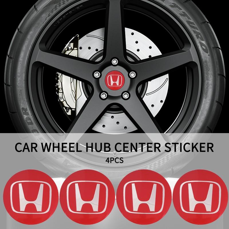4pcs 56MM Emblem Car Wheel Center Cap Hub Covers Sticker For Honda Odyssey Spirior CR-V Civic HR-V City Accord Fit Pilot Auto Decorate Accessories