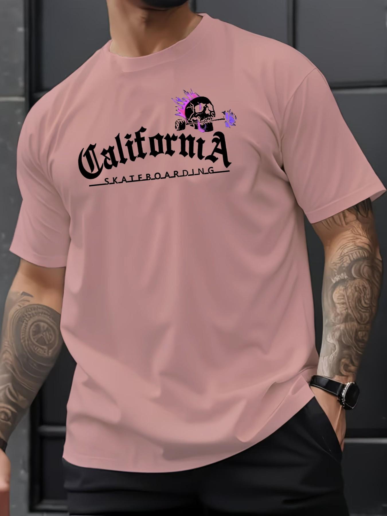 Men's Summer Micro-Stretch Comfort Round Neck Printed T-Shirt, Fashionable Trendy Wear, Best Choice for Men, Casual Stylish Tee