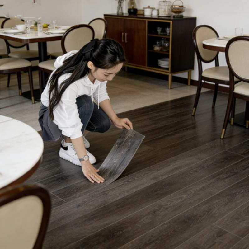 20/40 Self-Adhesive Vintage Wood Grain Waterproof Flooring Tiles - Easy to Peel and Stick, Durable PVC Floor,itable for Home Wall Decoration Renovation, Peel and Stick Floor, Kitchen Floor, Modern Home Decoration, Durable Floor, Floor Covering