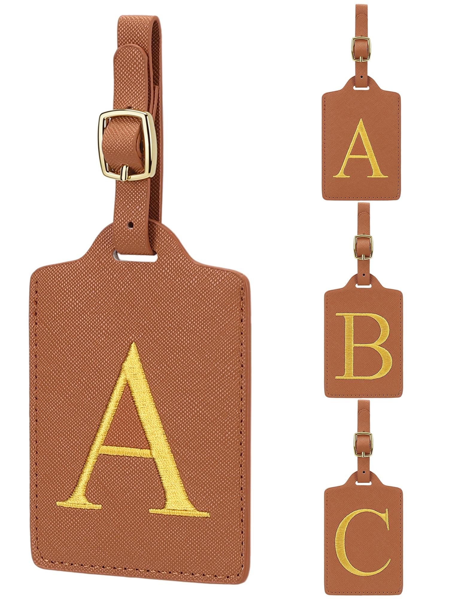 Name ID Luggage Tag, Personalized Letter Tags, Fashion Bag Charms, Bag Pendant, Bag Decoration, Essential for Women's Daily Travel, Cruise Trip Must-Have, Durable and Lightweight Design