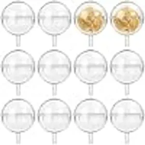 100Pcs Acrylic Chocolate Holder Candy Packaging Balls DIY Bouquet Accessories, Transparent