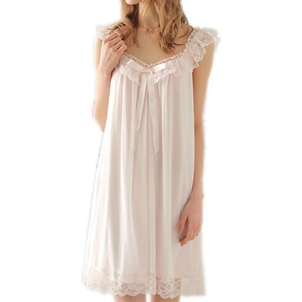 Women's Sleepwear Lace Nightdress Victorian Vintage Nightgown Loungewear Pajamas