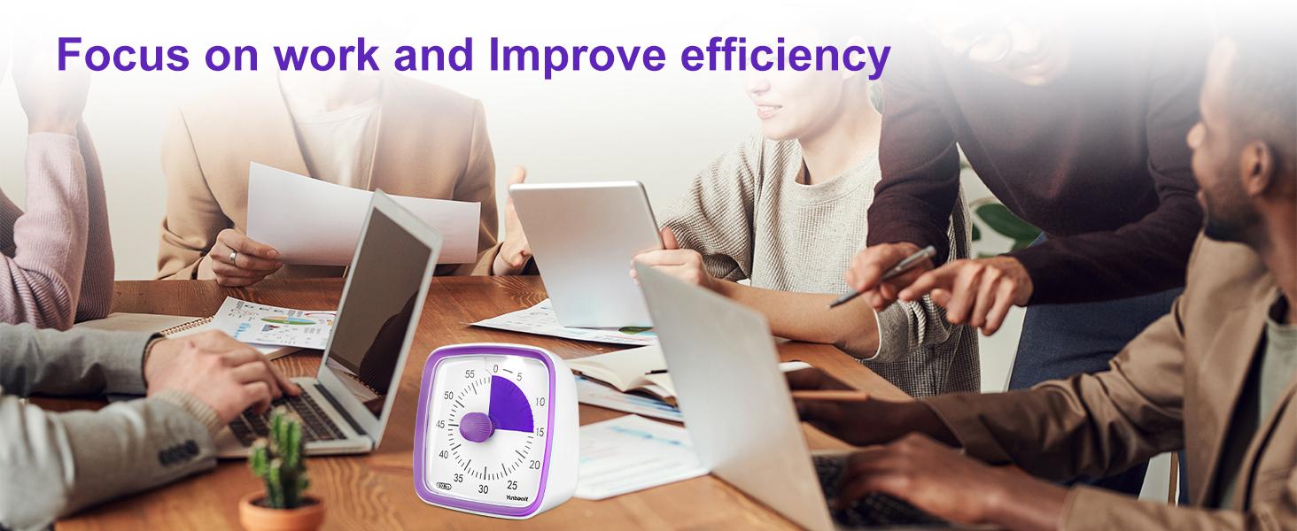 【mothersdaygift】Yunbaoit Night Light 60 Minute Silent Countdown Timer for Office Classroom Kitchen Modern Pastel Visual Timer Boost Concentration Productivity