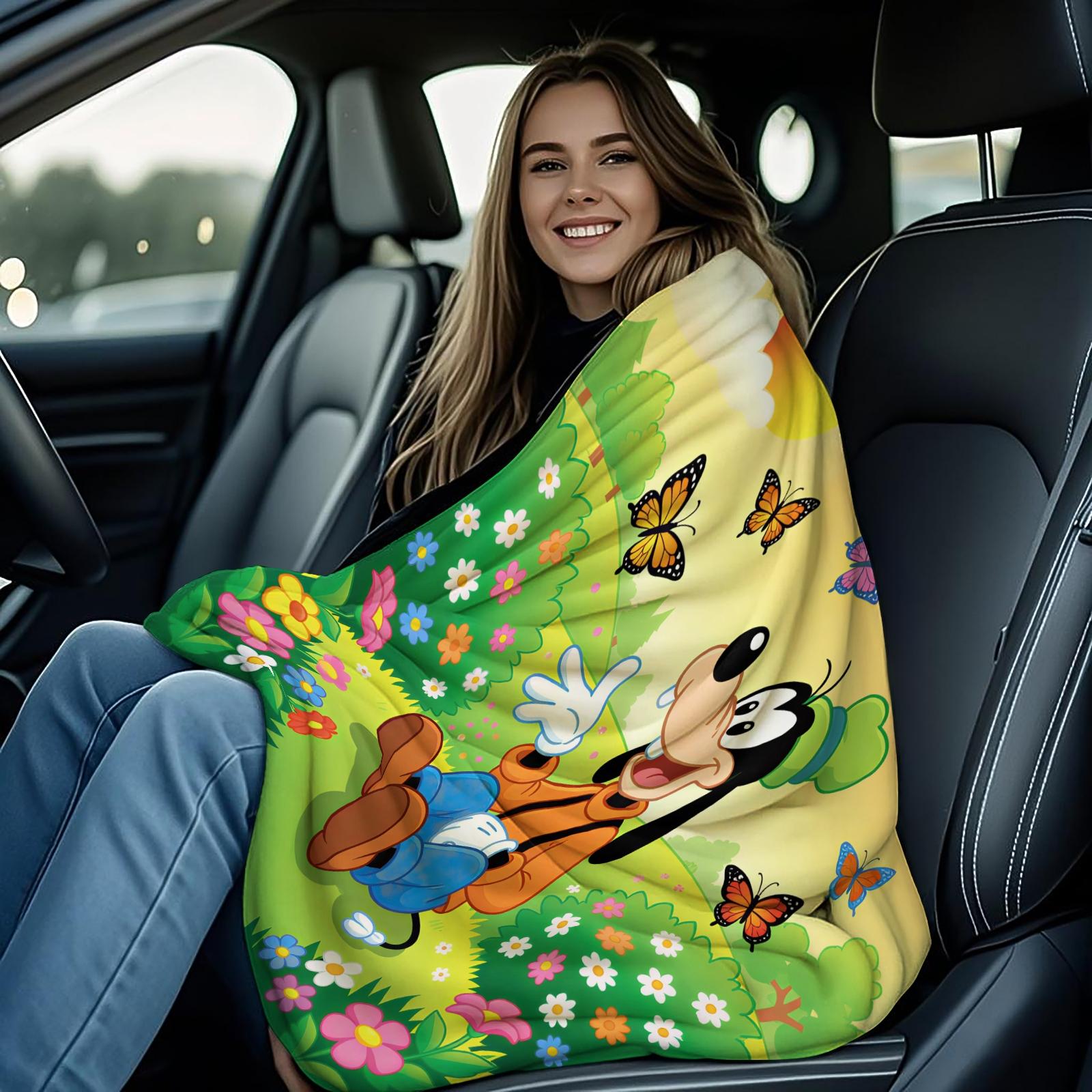 Goofy Pattern Blanket, All-Season Use, Suitable for Bed Sofa Car Room Decor, Perfect Gift, Single-Sided Print Blanket