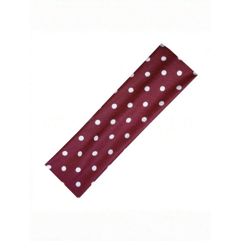Polka Dot Yoga Training Workout Headband for Women Absorbent Elastic Hairband Fashion Sports Accessories Non-slip Running Headwear Elastic Headbands