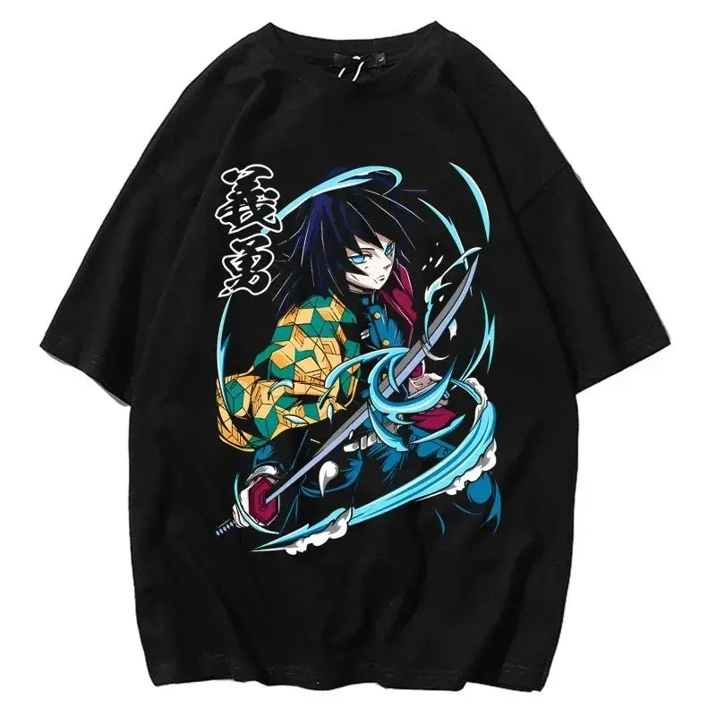 Demon Slayer Tanjiro Kamado T-shirt Men's Women's Original Short Sleeve College Trend Parent-Child Dress Cosplay Anime Summer