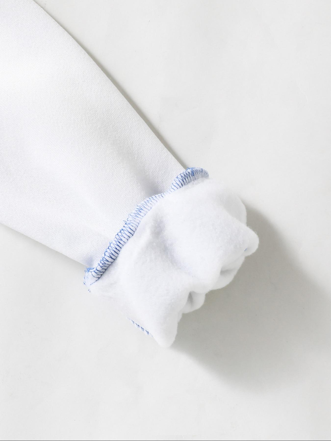 KPOP – The Huntress Girl Group  Girls' Short Baseball Coat, Cartoon Pattern Design, Elastic Fabric, Casual Sports School Uniform, Fall & Winter Outerwear, Casual Cute Outerwear