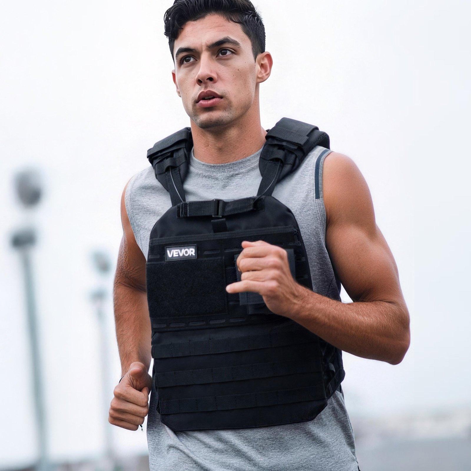 VEVOR Weighted Vest, Body Weight Vest with Shoulder Pad, and Reflective Stripe, Exercise Set for Men Women, Workout Equipment for Strength Training, Running, Jogging, Fitness, Muscle Building VEVOR Weighted Vest, Body Weight Vest with Shoulder Pad, and Reflective Stripe, Exercise Set for Men Women, Workout Equipment for Strength Training, Running, Jogging, Fitness, Muscle Building