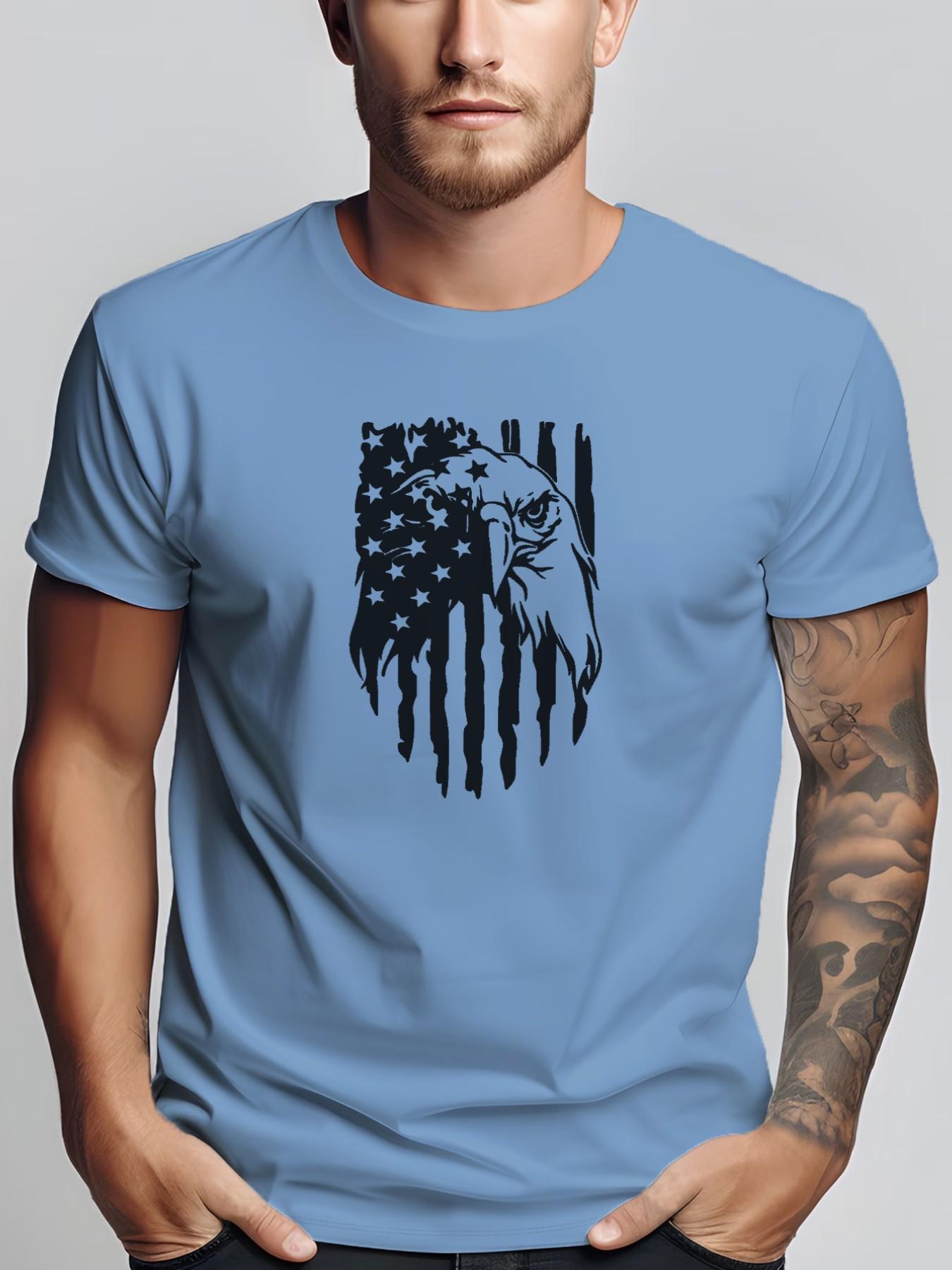 Men's Summer Micro-Stretch Comfort Round Neck Printed T-Shirt, Fashionable Trendy Wear, Best Choice for Men, Casual Stylish Tee