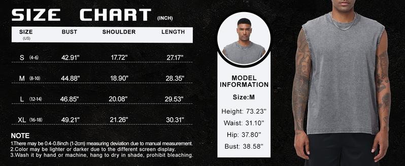 3 Pack Men's Cotton Sleeveless Muscle Tank Tops Vintage Acid Wash Cutoff Loose Workout Tee Shirts Running Men Women Cotton Workout Tank Tops Sleeveless Acid Wash Tshirts Cut Off Muscle Shirts