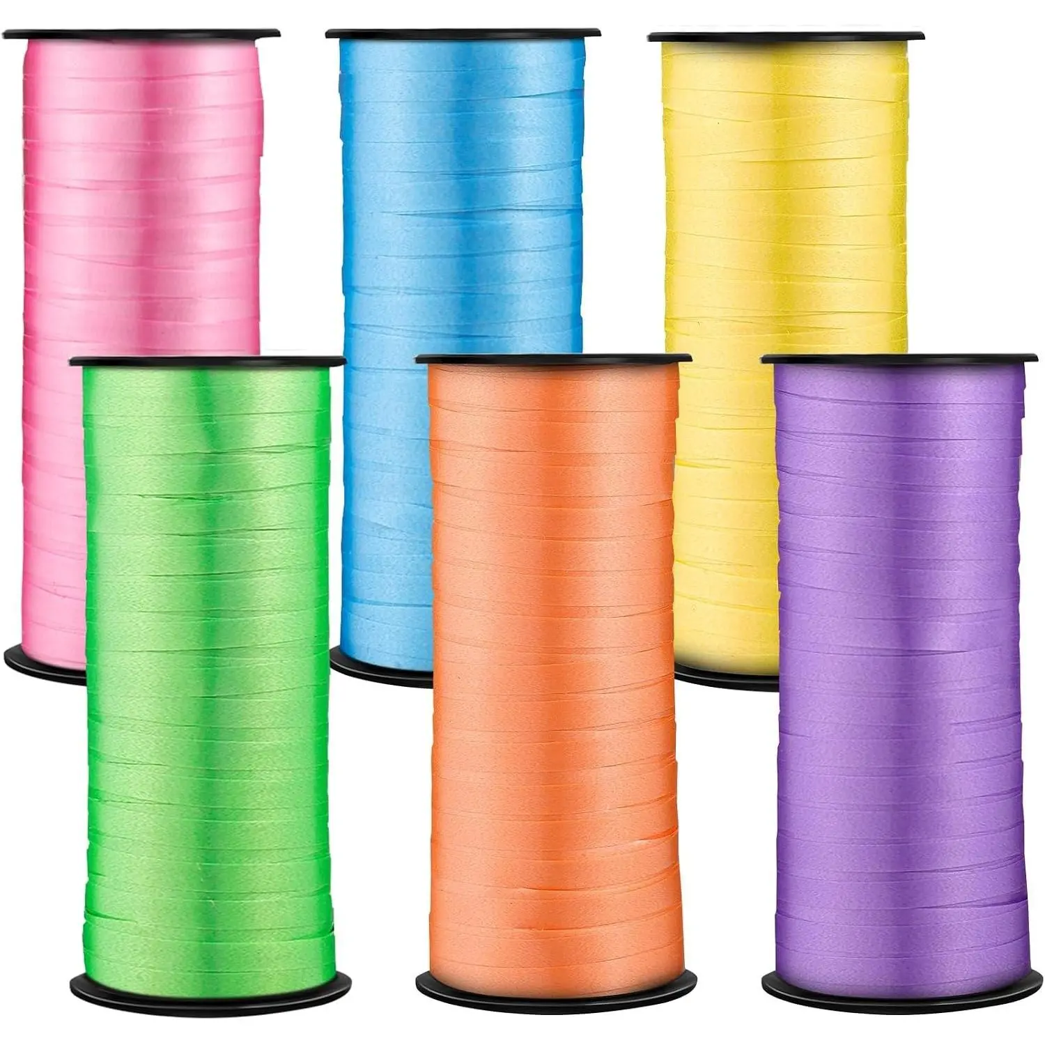6 Rolls Curling Ribbon Spring Ribbon 1800 Feet Colorful Balloon String Ribbons 1/5 Inch Thin Ribbons for Arts Crafts Spring Graduation Wedding Birthday Party Gift Wrapping