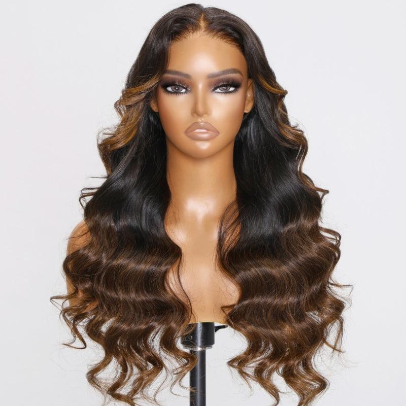 Lynee Monae’s style | Sunber Black to Chestnut Brown Ombre Loose Wave 7x5 Pre-Cut Lace with Bye Bye Knots Pre Everything Human Hair Wigs Dealsforyoudays