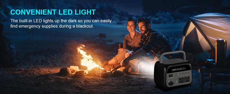 Black Friday Deal Ctolity 500W 345wh Portable Power Station 100W ETFE Solar Panel 23.7% Efficiency Solar Generator LiFePO4 Battery for Camping Outdoor