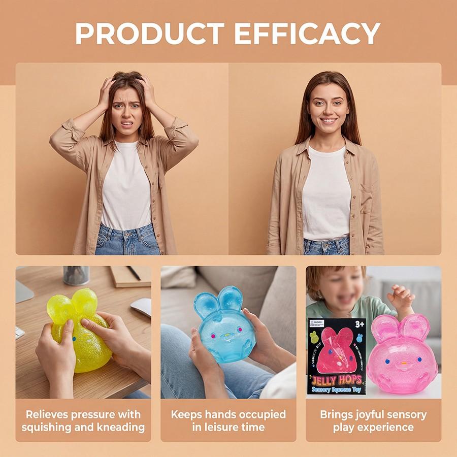 Easter Simulation Rabbit Stress Relief Toy, Soft Plush Texture, Cute Cartoon Design, Perfect Gift for Friends, Birthday, Mother's Day, Party