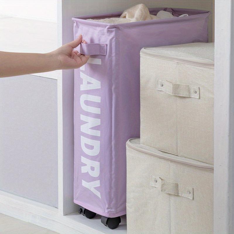 Multifunctional Storage Basket with Wheels - Foldable Home Organizer for Yoga Mats and Laundry