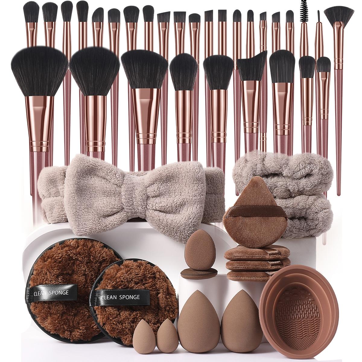 Multi-Piece Makeup Brush Set with Sponge, Premium Beauty Tool Kit, Makeup Brushes Set, Perfect for Flawless Makeup, Ideal for Makeup Enthusiasts