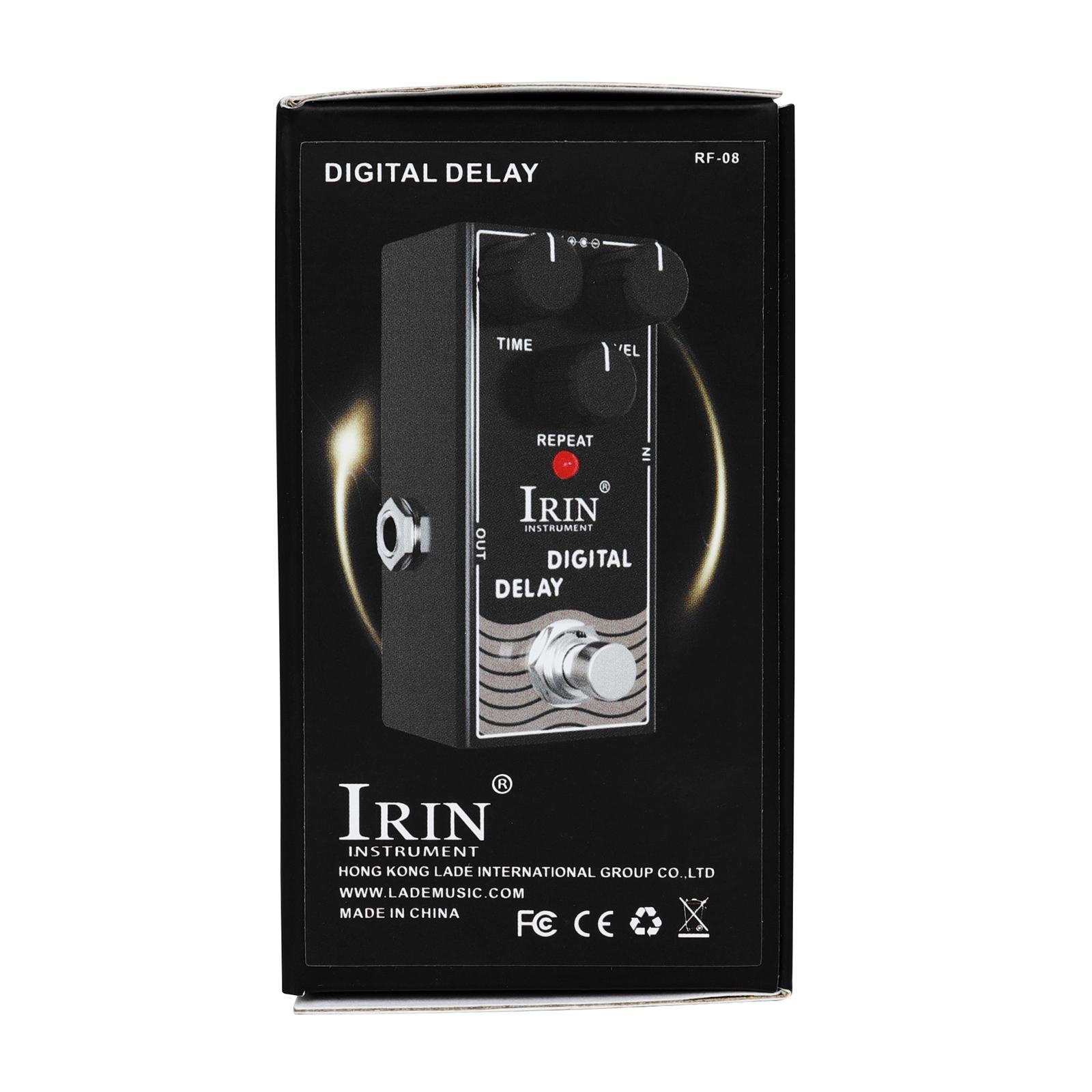 Irin Digital Delay Effect Pedal, Single Block Guitar Effects Processor, High-Quality Sound Enhancement, Ideal for Musicians & Bands