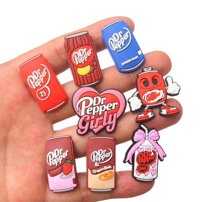 13-Piece Dr Pepper Drinks Series Shoe Accessories Set, Shoe Charms For Clogs Shoe Decoration Premium Quality Popular Shoe Accessories for Great Gift