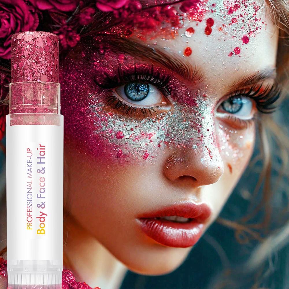 Single Pack Diaoni Body Glitter Stick, Long-Lasting Shimmer, Perfect for Weddings, Parties, Neck, Hair, Body, Face, Christmas Party, Easy to Use, Ideal Gift