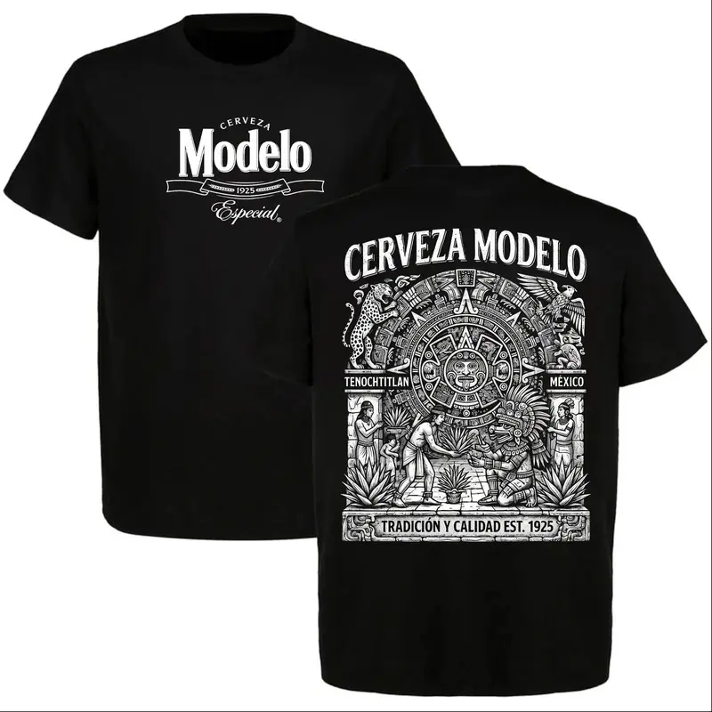 Special Beer Model Aztec Graphic Tee, Tenochtitlan Beer Model, Tradition and Quality, Vintage Men’s T-shirt, Gift for Beer Lovers