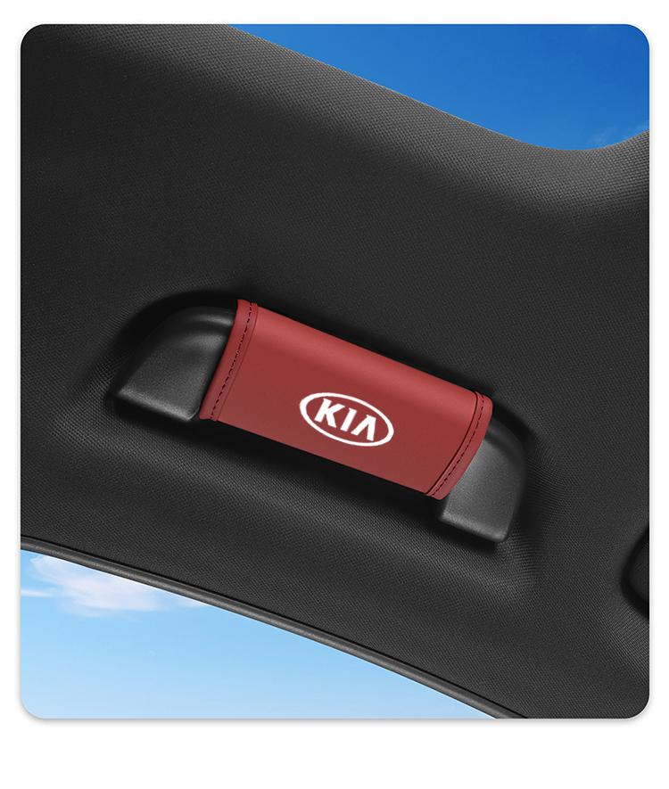 Car Roof Handle Protective Cover Pull Gloves Interior Accessories For KIA K5 K9 Sorento Ceed Sportage Carnival Stinger Forte Niro Cadenza Soul Cerato EV6 Stonic Cerato Telluride Proceed RIO Borrego Seltos Picanto