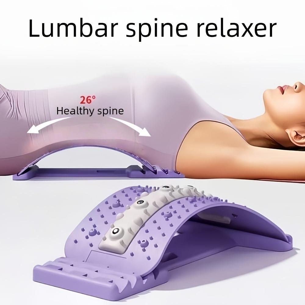 Back stretching device, adjustable lumbar support plate under the lower and upper back stretchers, Body Care