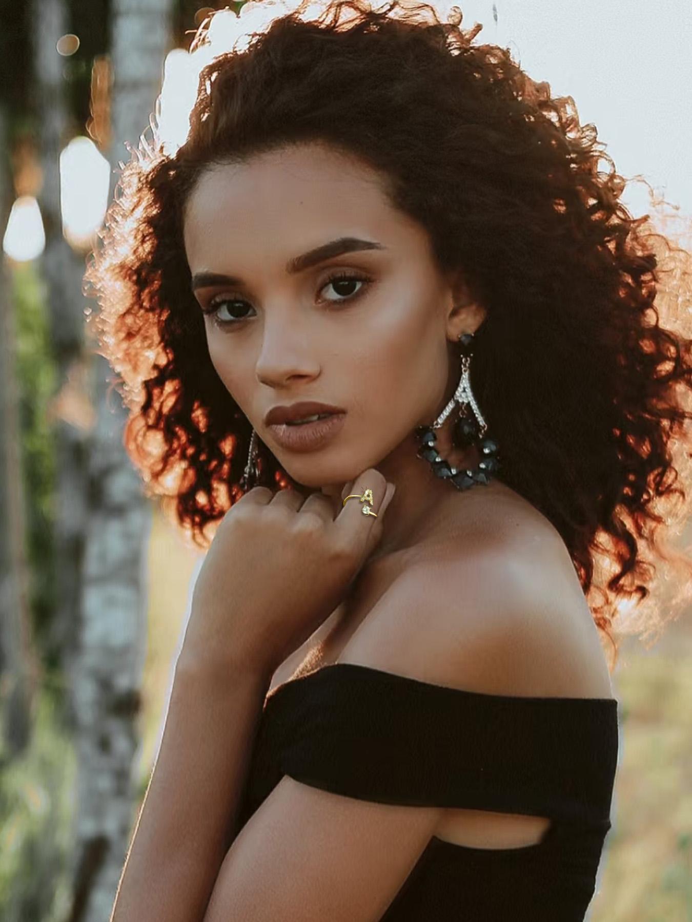 26 Letter Open Adjustable Ring| 14K Gold Plated Micro-Pavé Zircon| Minimalist Stackable Ring for Women – Perfect for Gifting, Parties & Daily Wear