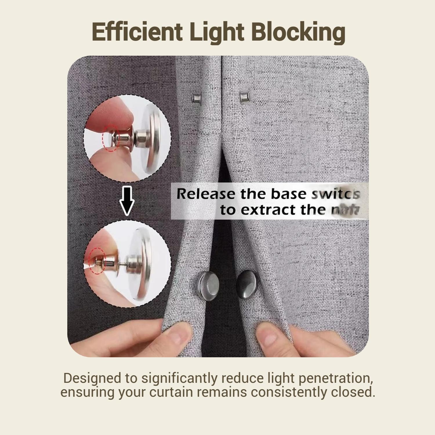 8/16/24 Pairs Magnetic Window Coverings Clips, Two-Way Magnetic Closure Window Coverings Magnets Reduce Light Infiltration Ensure Curtain Stays Closed for Home Office Bedroom Window Drapes