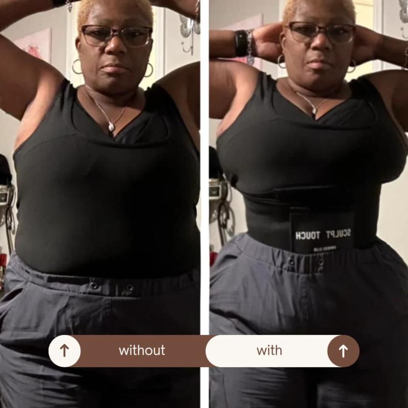 Sculpt Touch Hourglass Girdle - 3-Layer Adjustable Plus Size Waist Trainer Belts for Women High Coverage Nylon Shapewear Corset Tummy Control Compression Faja Comfortable Womenswear for All Body Types Sportswear Activewear Basic Minimalist Design