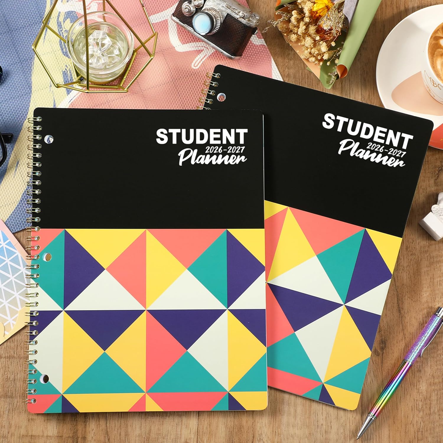 Student Planner 2026-2027 – School Planner 2026-2027 from Jul 2026 – Jun 2027, 9" × 11", Homework Academic Planner with Stickers,  -Wire Binding, 12 Monthly Tabs,  Weekly Lesson Planner