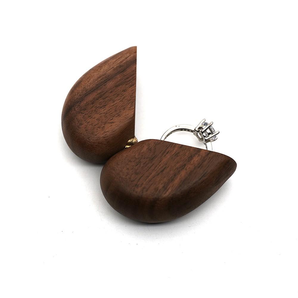 Romantic Walnut Engagement Ring Box, Handmade Proposal Ring Holder, Safe Mini Jewelry Storage, Perfect for Weddings, Travel, Daily Use Romantic Walnut Engagement Ring Box, Handmade Proposal Ring Holder, Safe Mini Jewelry Storage, Perfect for Weddings, Travel, Daily Use