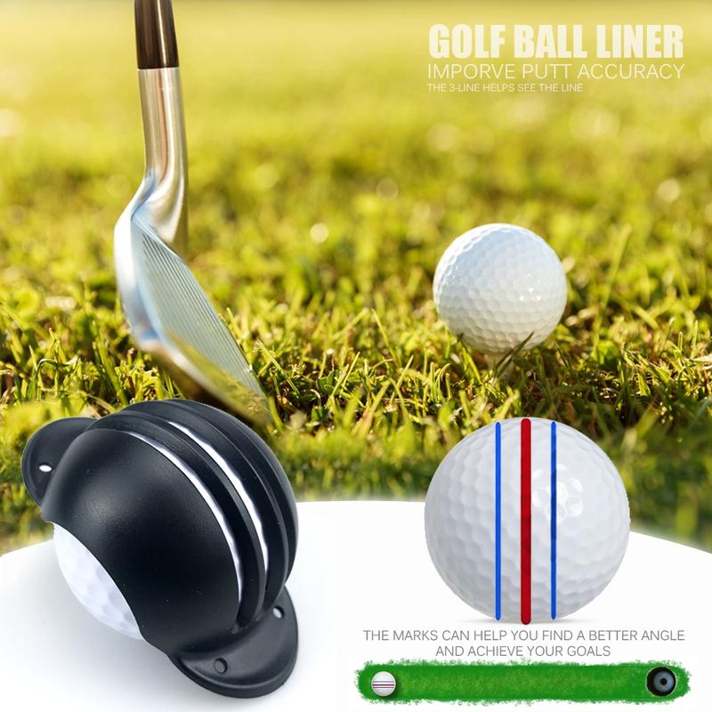 1 Set Three Line Aiming Marker, Golf Ball Line Marker, Golf Ball Alignment Marking Tool, Golf Putter Golf Clubs Accessories, Christmas Gift