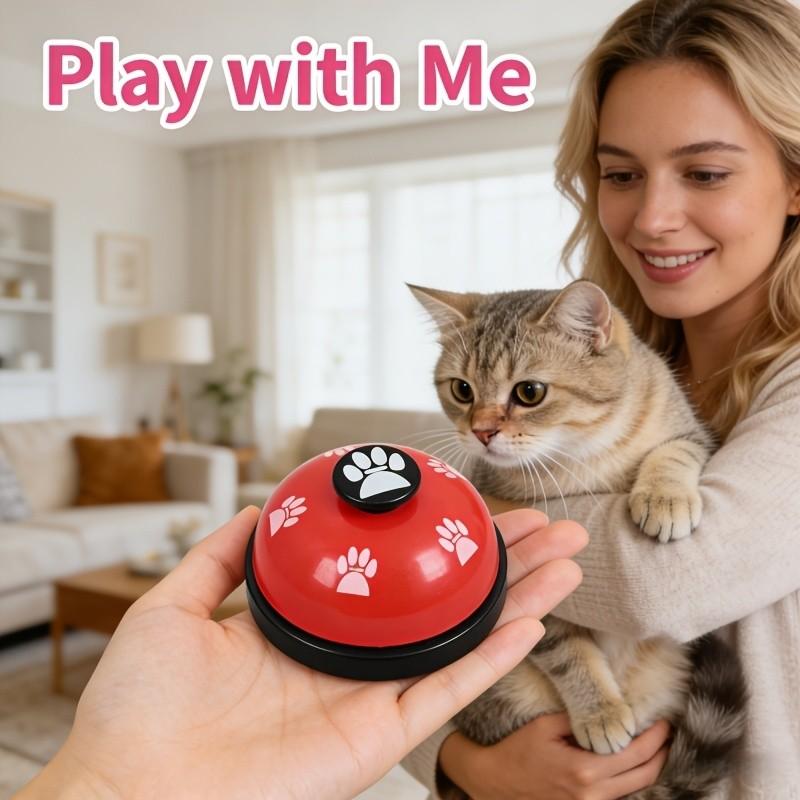 Interactive Pet Cat Bell, Durable Abs Material, Paw Print Design, Training Bell for Cats and Dogs, Daily Interactive Toy for Pets