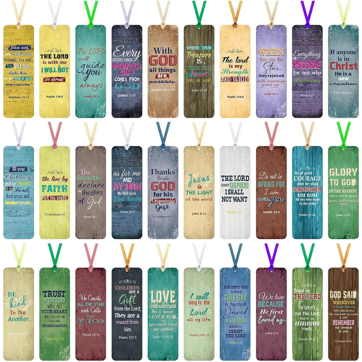 120 Pack Father's Day Christian Bookmarks for Men Inspirational Scripture Christian Book Markers Gifts for Women Bulk Retro Page Clips Presents for School Office Supplies