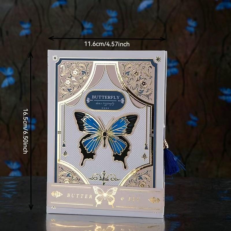 Gothic Butterfly Series Retro Classic Design Notebook, Hardcover Multi-Functional Inner Pages Diary Book, Stylish Journal for Writing Notes