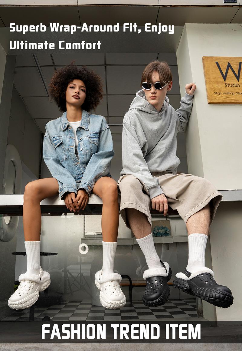 YASSIA Titan Series Plush Slippers | 5cm Street-Style Warm Slides