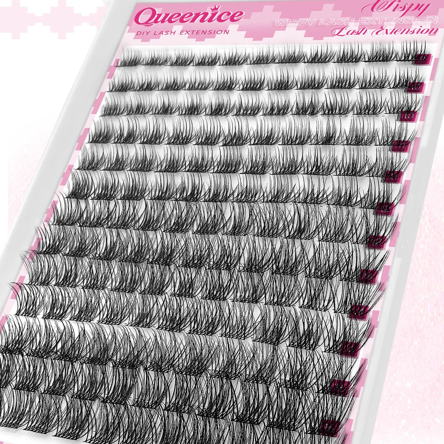 Lash Clusters with Spike Manga Wet Look Lash Clusters Kit Spiky Lash Extension Individual Lashes Cluster Eyelash Extensions Manga Lashes Clusters Wispy Eyelash Clusters