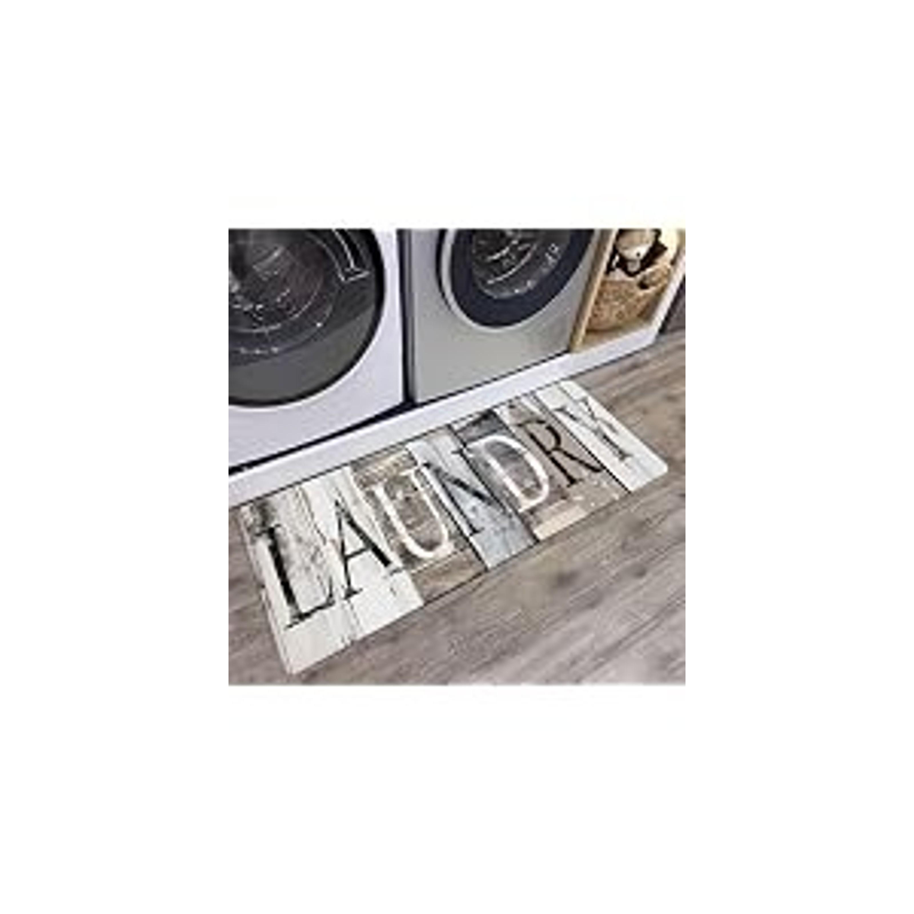 Brown Wood Non Slip Laundry Room Rug Runner 20" x 59" Washable Farmhouse Kitchen Bathroom Area Rug MatGift