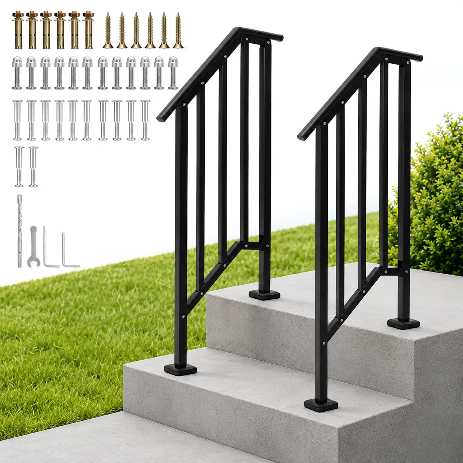 Stair Stringer for Home Stair Construction - 2-Step Prefabricated Stair Stringer - Heavy-Duty Structural Support - For DIY Stair Building